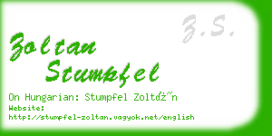 zoltan stumpfel business card